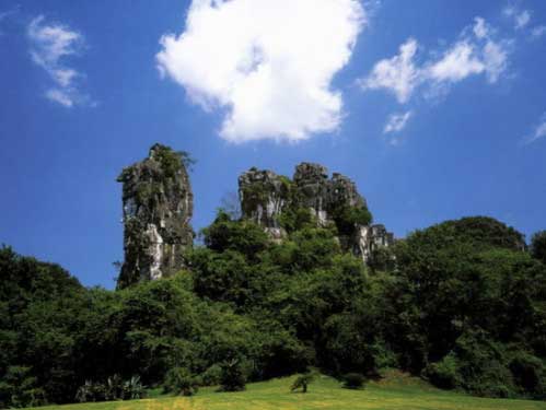 七星公园骆驼山; 桂林骆驼山,景点介绍,骆驼山景; 桂林 大漓江 阳朔